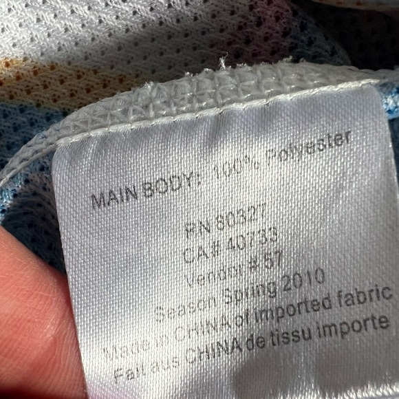 PEARL IZUMI WHITE/BLUE/ORANGE GARMIN FULL ZIP LIGHTWEIGHT CYCLING JERSEY - Picture 9 of 9